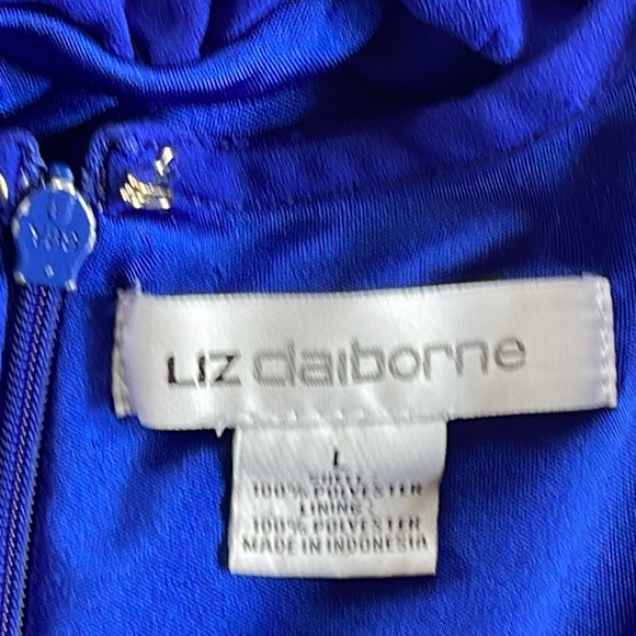 Liz Claiborne Royal Blue L Sleeveless Blouse - Picture 8 of 8